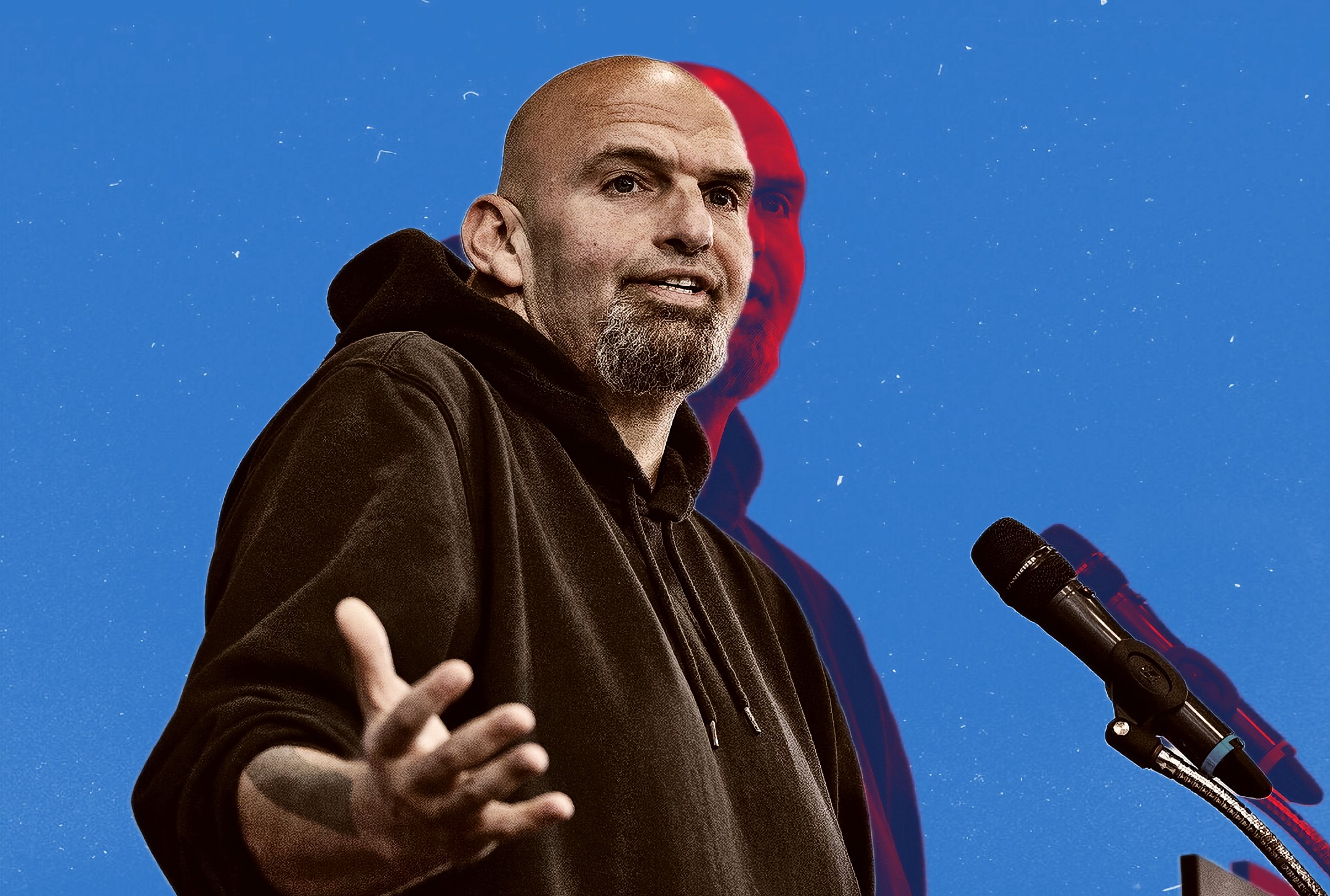 John Fetterman at a campaign event. The Senator was rushed to the hospital. Could this be a sign of troubled times for Pennsylvania? John Fetterman/Alexander J. Williams III edit/Pop Acta